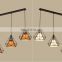 Modern and simple 3 heads Iron pendant light with Fabric for decorate