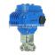 DKV 12v AC 1/2 inch DN15 High Pressure 3 Way T Type L Type Stainless Steel ss304 316 Electric Motorized Ball Valve