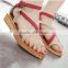 women ladies comfortable leisure wooden heel straps sandals