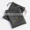 PandaSew custom logo printed small mini velvet suede drawstring pouch bag for jewelry
