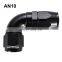 AN10 90 Degree End Adapter,  Aluminum Full Flow Swivel Fitting Hose