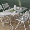 portable outdoor balcony easy foldable rectangular catering banquet picnic BBQ dining plastic white folding camping table