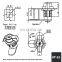MS815 Electric cabinet lock quarter Turn Lock Keyless Knob Door Lock