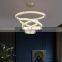 LED круглая кристальная люстра LUXURY кольцевая лампа подвесная лампа для гостиной, отеля, ресторана подвесные лампы