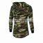 Camouflage Hip-hop style hooded sweatshirt camo side zipper gym Fleece sports performance style hoodie for men