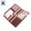 Good Quality Custom Brand Large Capacity Vintage Style High Black Fitting Genuine Leather Wallet for Women