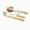 Carbonized Bamboo Disposable Japanese Tensoge Chopsticks with Open Paper Sleeve