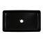 Modern style 24-inch 61 cm bathroom matte black ceramic vessel sink countertop rectangle matte black wash basin