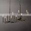 Factory Hot Sale Nostalgic Hardware Decorative Chandelier Living Room Crystal Pendant Light