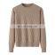 Classic Inner Mongolia Women's Crew Neck Cashmere Pullover High Quality Knitwear for Winter Solid Pattern O-Neck Sweater