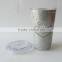 Double wall travel mug with glitter printing insert