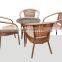 Garden Furniture Quality Assured Stone Table Top With Four Rattan Chairs SGS Tested