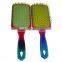 Good quality plastic massage fashion hair brush korea, glitter color