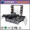 Pro Rolling Studio Makeup Artist Cosmetic Case With Light Leg Mirror Train Table