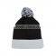 High quality mens knitted beanie hat with a ball