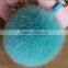 Fashion Trendy Women Girls 100% Real Fur Pom Pom Key Chains