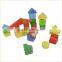 2015 New Educational Wooden Toys Blocks Cart Kids Building Blocks