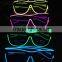 LED shutter party sunglasses flashing EL wire glasses fast blink constant on sharp fashion cool novel