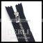 Euro European Shiny Silver High Quality Thin Teeth Zip Metal Zipper