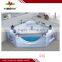 waterfall tempered glass side acrylic bathtub,triangle corner acrylic one piece new whirlpool bathtub