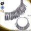 Fashion Silver Plated Tassel Pendant Statement Necklace