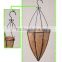 Iron Cone-shaped Hanging Basket with Coco Liner