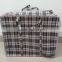 Customized PP Black Check Luggage Travel Sacks Woven Bags                        
                                                Quality Choice