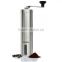 customized stainless steel manual ceramic burr mill coffee grinder with logo