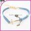 Hot saling hook bracelet with leather fashion fish hook bracelet