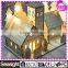 35 cm Decoration Wooden Church and Village Scene new style led christmas light