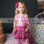 new design summer teen girls floral ruffle matching boutique clothing set