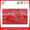 2 layer electronic circuit board with red solder mask