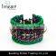 2016 Fashion new design cotton rope gun black chain bracelet bangle jewelry