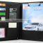 Customer size pu/genuine leather portfolio/folder with delicate credit cards holders