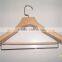 Natural wooden hanger for fashion brands matched top hanger and bottom hanger Size: top 40cm,pant hanger 35.5c