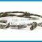 Antique Silver Hook Adjustable Knot Wrap Rope Anchor Bracelet