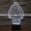 3D Optical Night Light Big White 7 RGB Light Colors 10 LEDs AA Battery or DC 5V Mixed Lot