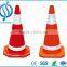 White and black rubber traffic cone,450mm/750mm reflective traffic cone innovative products for import