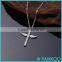 925 Sterling Silver Zircon Cross With Angel Wing Crystal Pendant 18'' Chain Necklace Fashion Jewelry