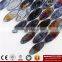 IMARK Ellipse Shape Iridescent Recycle Glass Mosaic For Pool Wall Decoration