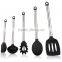5 Piece Cooking Utensil Set Stainless Steel & Silicone Kitchen Utensils