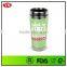 16 ounce FDA certificate plastic and stainless steel photo insert travel tumbler