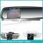 3.5 inch rearview mirror lcd monitor with back-up camera compass temperature