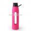 2015 Hot Selling Product Voss Water Glass Bottle Wholesale with Silicone Sleeves Reusable Glass Water Bottle