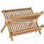Bamboo Scissor Style Folding Dish Rack /Flatware Holder Set.