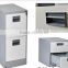 fireproof & waterproof office furniture type combination lock 2 drawer steel filing cabinet with safe inside partion