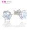 Wholesale Fashion 925 Sterling Silver Zircon Stud Earrings For Girl