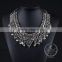 high quality vintage rhinestone chunky statement necklace tin alloy fashion women pendant necklace 6390107