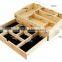 Customized Handmade make up wooden box with mirror