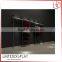 Newest fashion shopping mall wall mounted shoe racks glass shoe diaplay cabinet with led